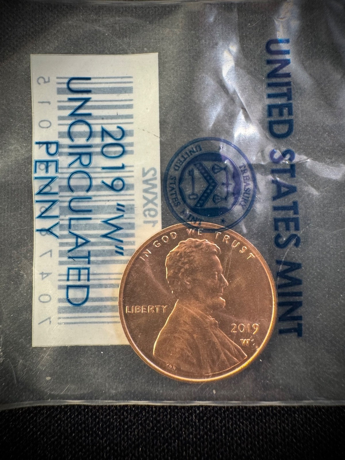 2019 P D S W Lincoln Penny Cent Uncirculated PROOFS Reverse PROOF 6 Coin Set COA5