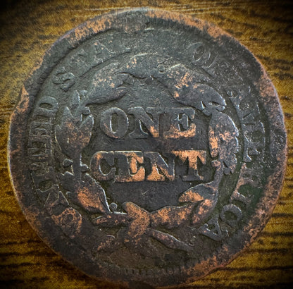 1846 Large Cent Small Date Coronet Head Braided Hair Style1
