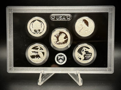 2011-S 90% SILVER America the Beautiful PROOF Quarter Set w 2011 US MINT Box COA1