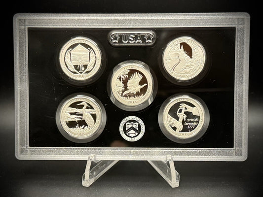 2011-S 90% SILVER America the Beautiful PROOF Quarter Set w 2011 US MINT Box COA1