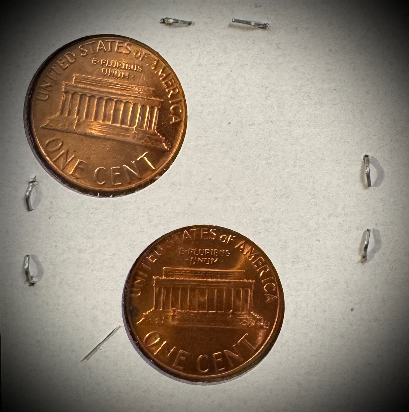 1982 Lincoln Memorial Cent P D Uncirculated SMALL DATE Zinc BU 2 Coin Set1