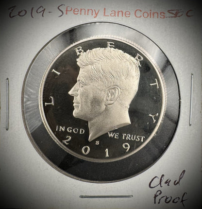 2019-S GEM PROOF Kennedy Half Dollar Clad 50C DEEP ULTRA CAMEO0