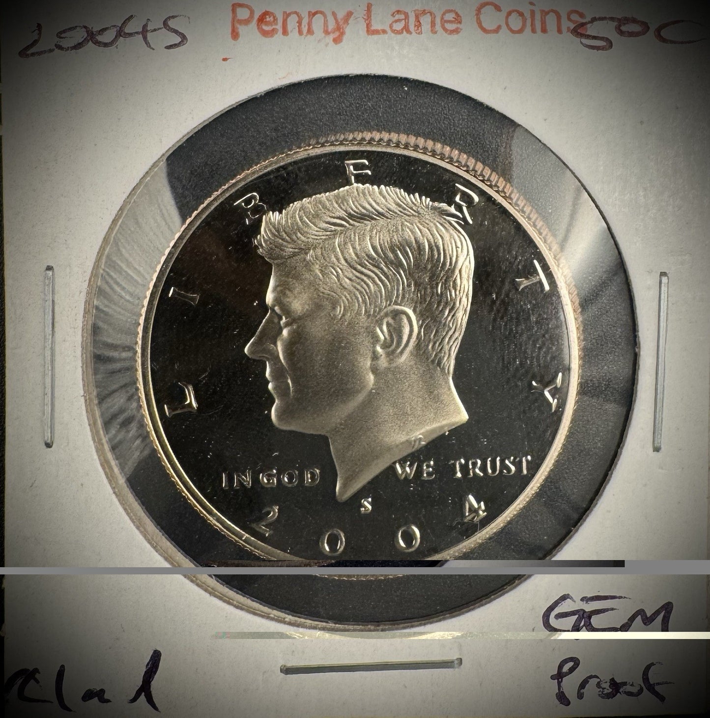 2004-S GEM PROOF Kennedy Half Dollar Clad 50C DEEP ULTRA CAMEO #12