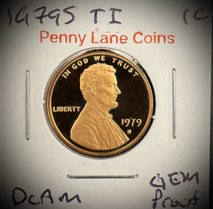1975 1976 1977 1978 1979 S Type 1 & 2 Lincoln Memorial Gem PROOF Cent 6 Coin Set9