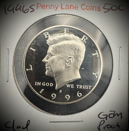 1990-1999 S Kennedy Half Dollar GEM PROOF DEEP ULTRA CAMEO Set Lot Of 10 Coins14