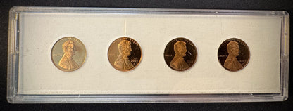 2009-S Lincoln Bicentennial Cent GEM PROOF 4 Coin Set GORGEOUS Naturally Toned1