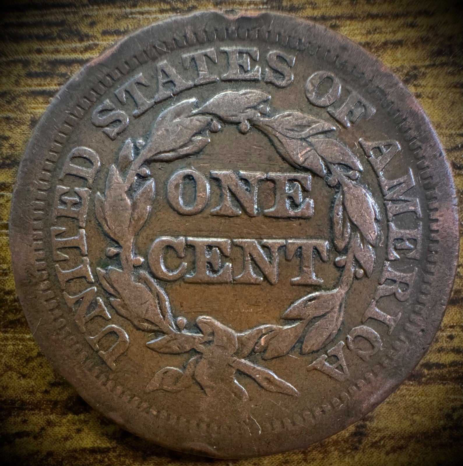 1852 Large Cent Coronet Head Braided Hair Style #41