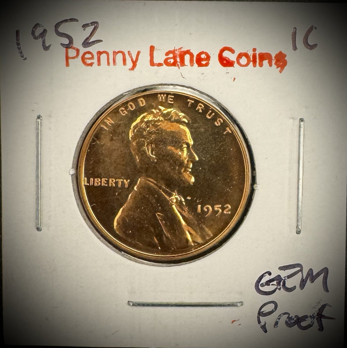 1952 Lincoln Wheat Cent RED PROOF LUSTROUS #32