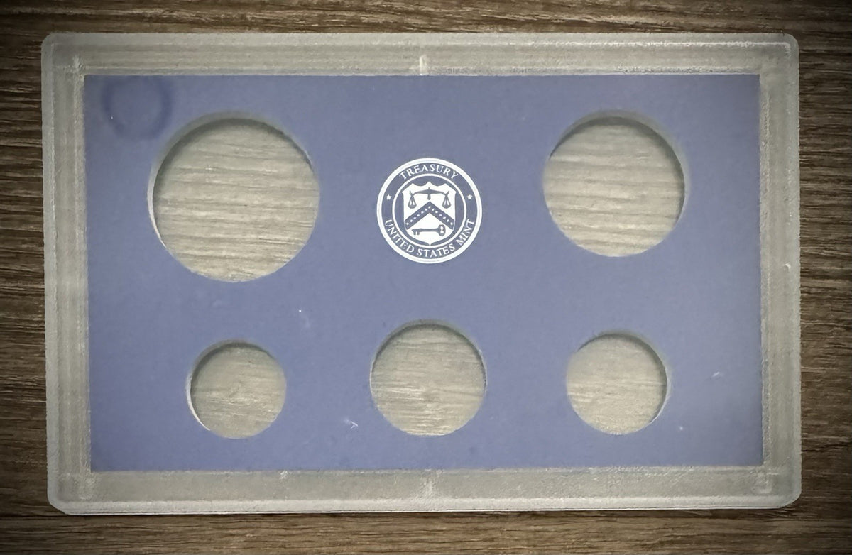 Blue Empty Plastic Case Holds 5 Coins Lot of 10 From US MINT Proof Sets2