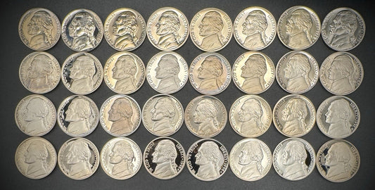 1968-1999 S Jefferson Nickel GEM PROOF 32 Coin 20th Century Collection Set0