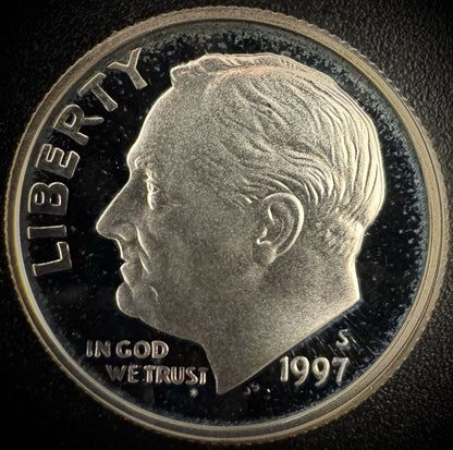 1997-S GEM PROOF Roosevelt Dime 10C SILVER DEEP ULTRA CAMEO Coin0