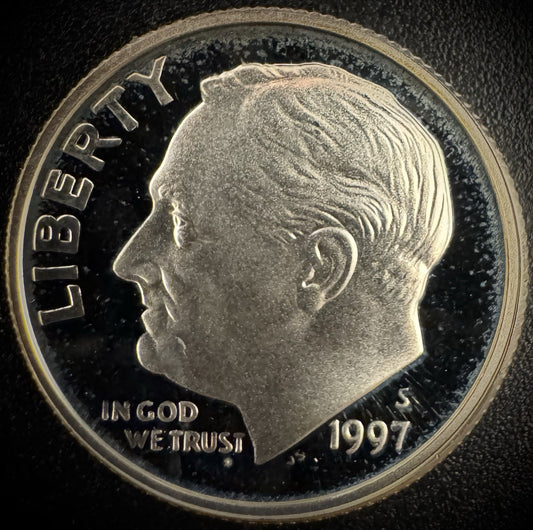 1997-S GEM PROOF Roosevelt Dime 10C SILVER DEEP ULTRA CAMEO Coin0