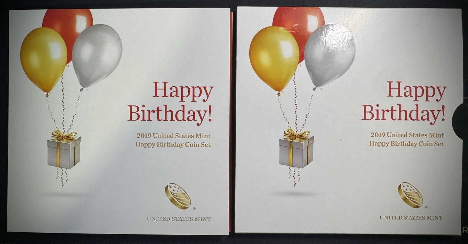 2019 US Mint Happy Birthday Coin Set Card w Plastic Coin Holders Only No Coins3