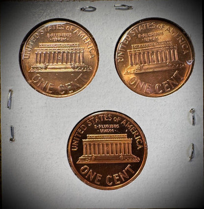 2004 P D S Lincoln Memorial Cent UNCIRCULATED + PROOF 3 Coin Lot1