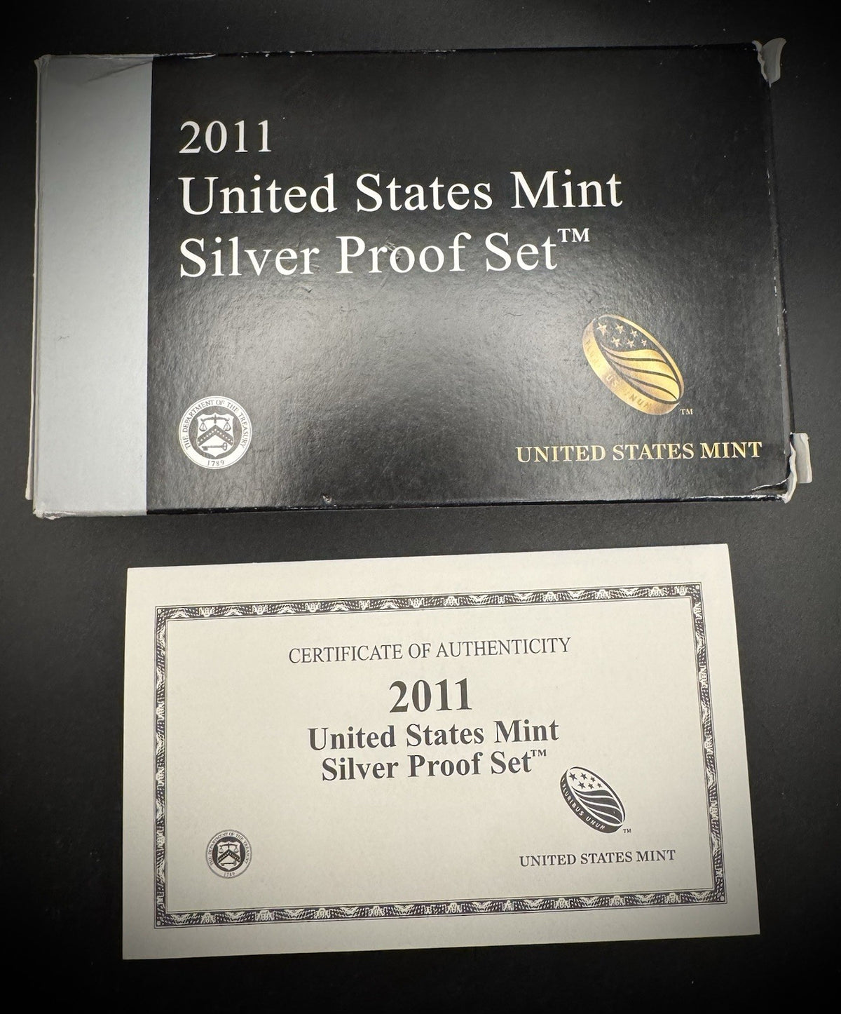 2011-S 90% SILVER America the Beautiful PROOF Quarter Set w 2011 US MINT Box COA3