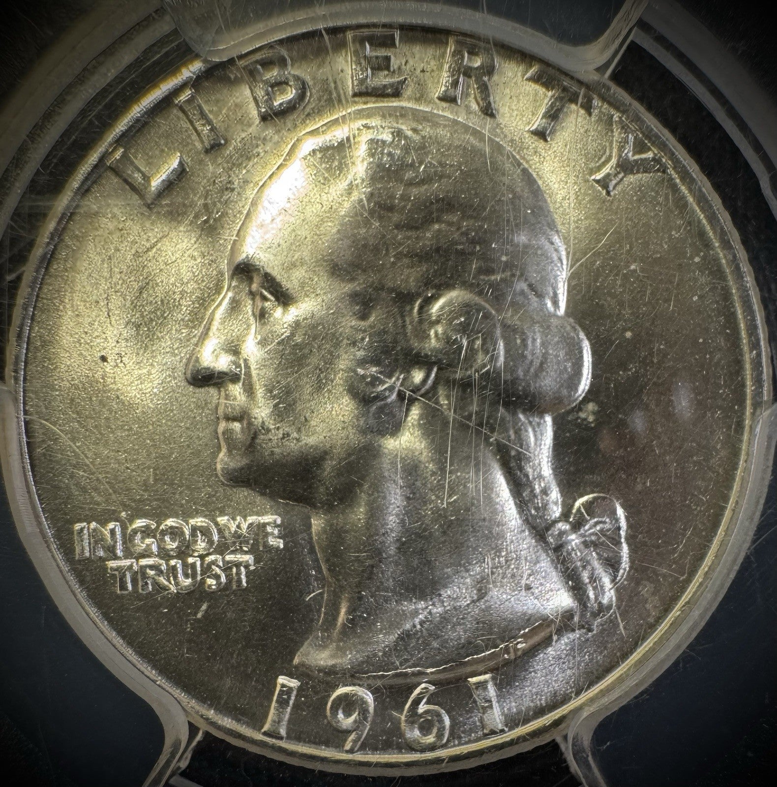 1961 D Silver Washington Quarter PCGS MS66 BLAST WHITE2