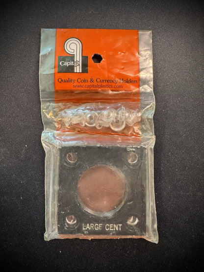 Capital Plastic Holder For Large Cent 2x2 Black Quality Coin Holder Display0