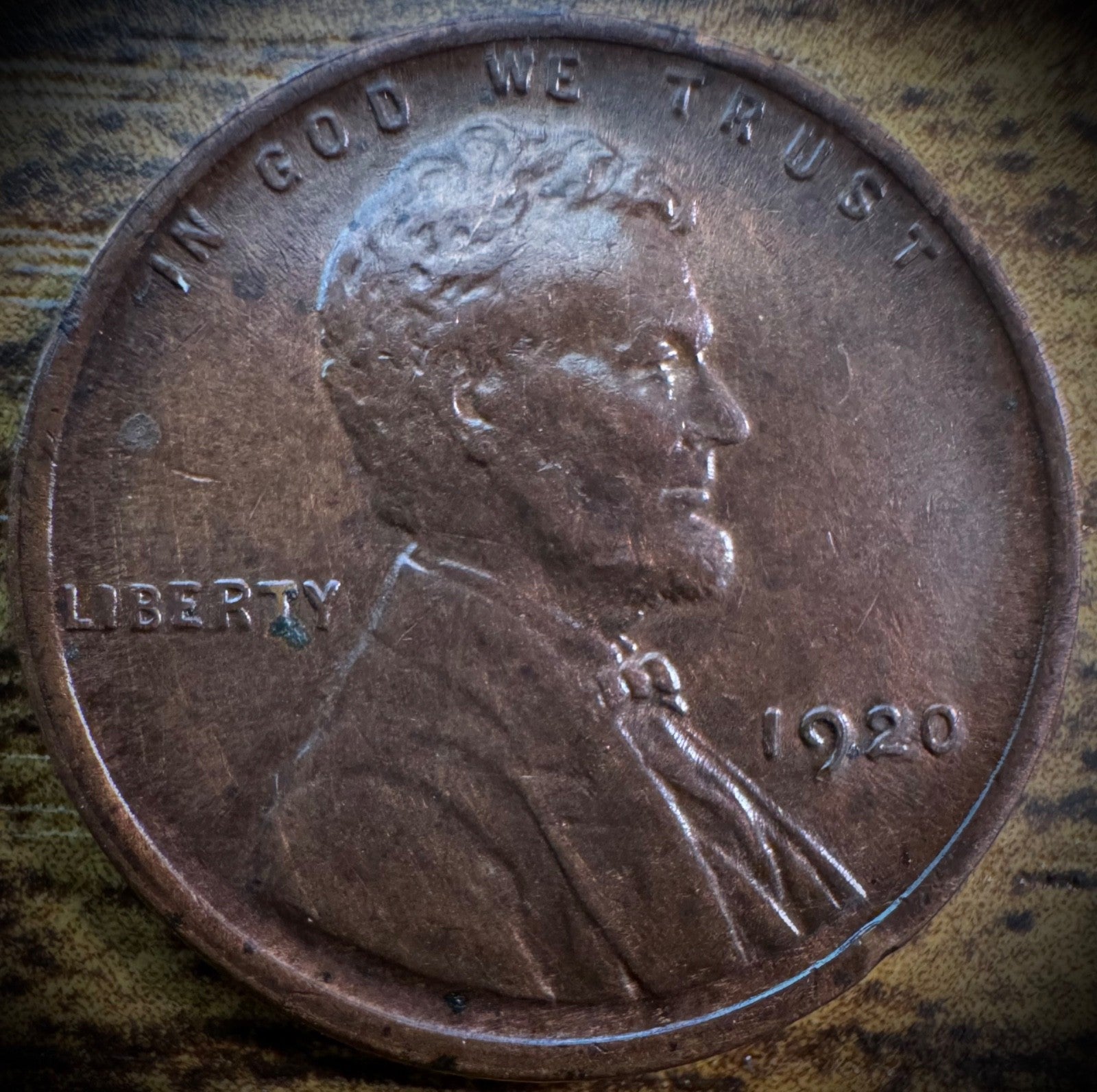 1920 Lincoln Wheat Cent AU/UNC TONED0