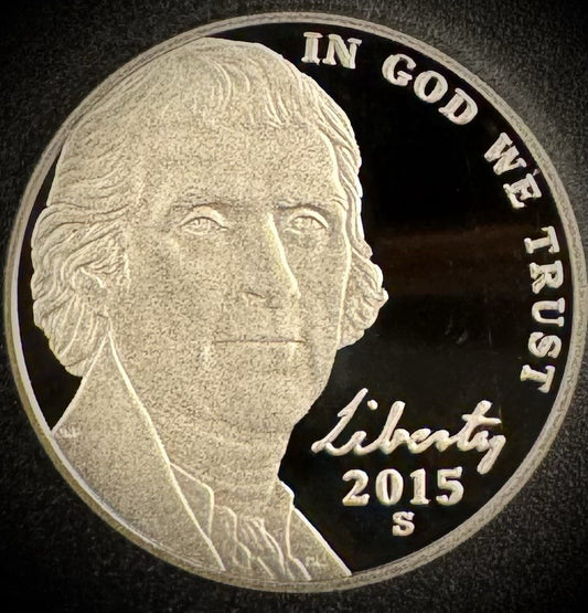 2015-S Jefferson Nickel GEM PROOF DEEP ULTRA CAMEO Coin0
