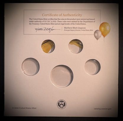 2017 US Mint Happy Birthday Coin Set Card w Plastic Coin Holders Only No Coins2