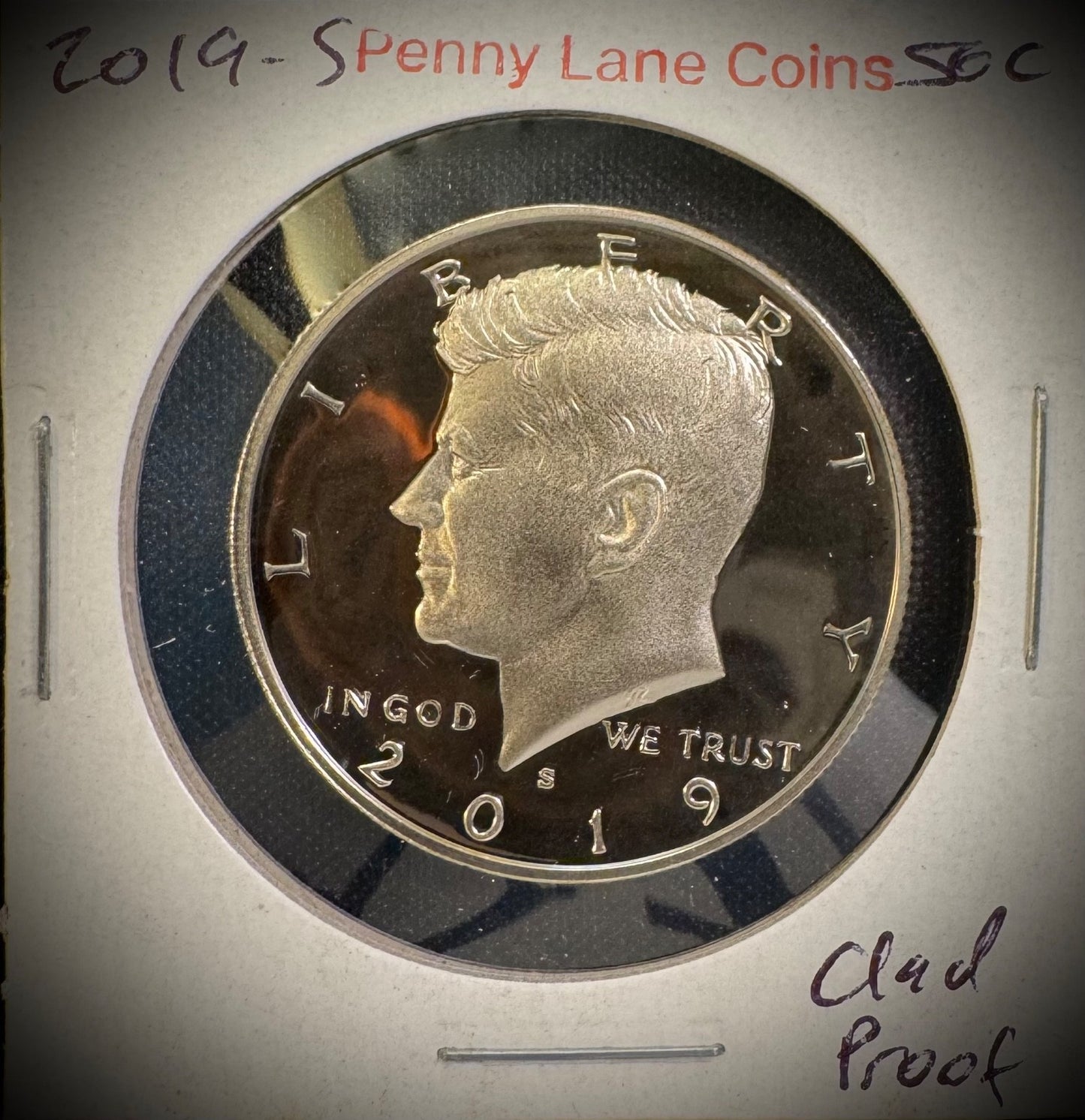 2019-S Kennedy Half Dollar GEM PROOF .999 Silver & Clad 2 Coin Lot Set4