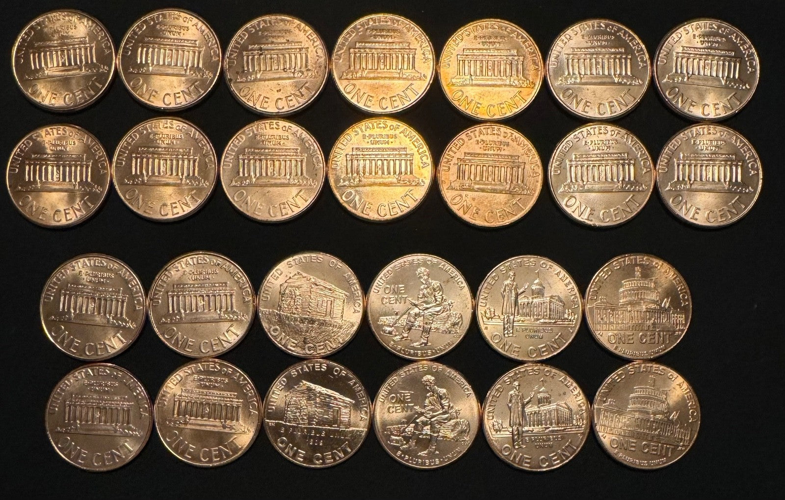 2000-2009 Lincoln Memorial Cent P D Uncirculated BU 26 Coin Lot Original Rolls1