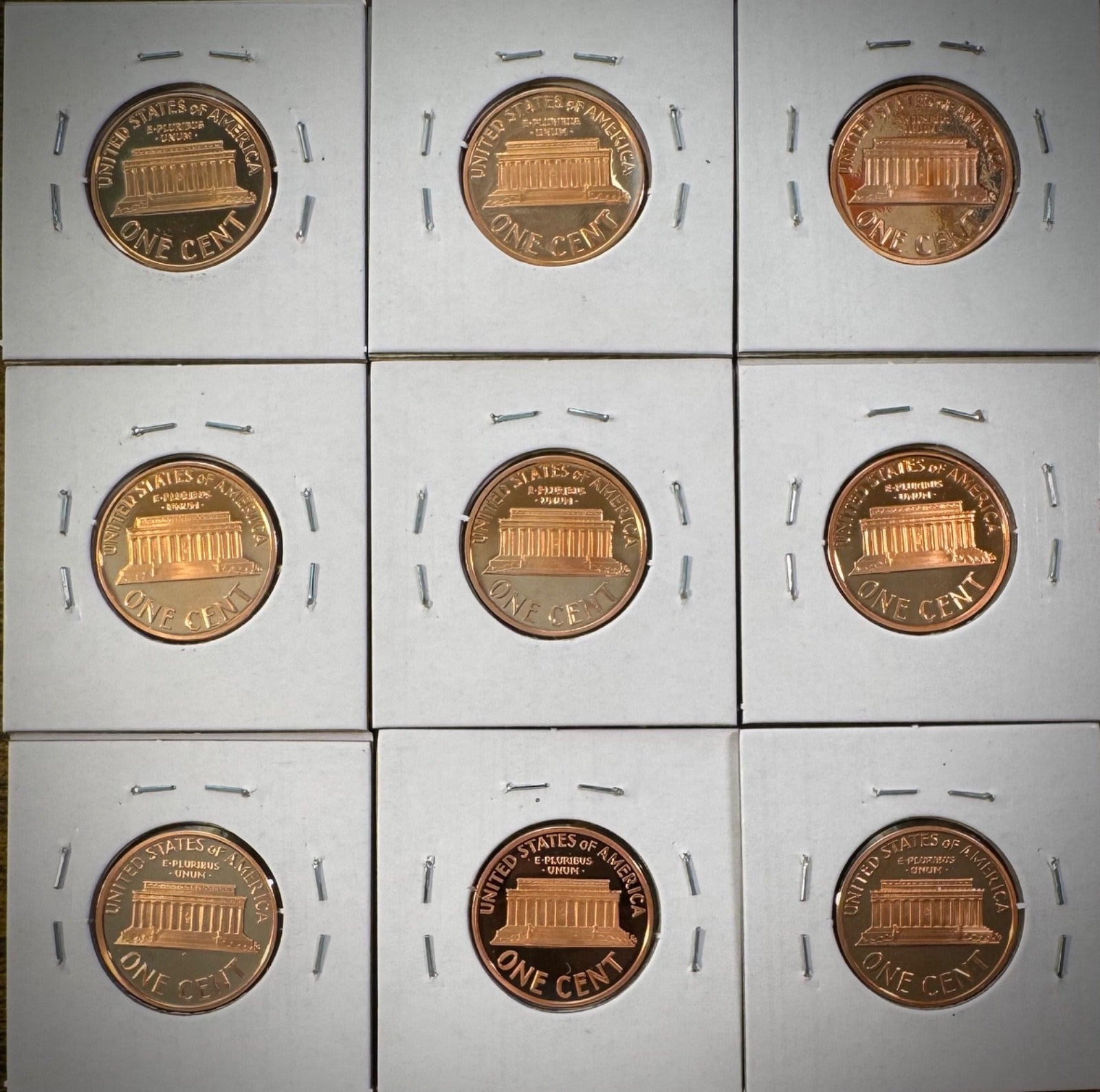2000-2008 S Lincoln Memorial Cent GEM PROOF DEEP ULTRA CAMEO 9 Coin Lot Set1