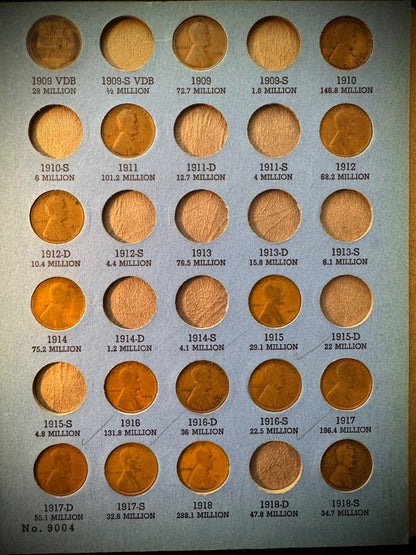 1909 VDB-1974 P D S Lincoln Cent Starter Set 154 Coins 1960-D Small Date Whitman2