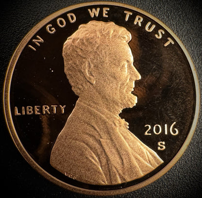 2016-S Lincoln Shield Cent GEM PROOF Coin Penny0