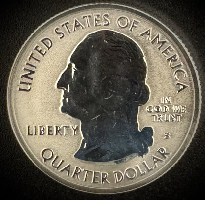 2018-S GEM REVERSE PROOF ATB Pictured Rocks 90% SILVER Quarter DEEP CAMEO1
