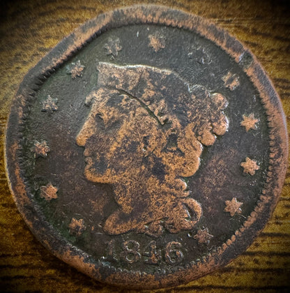 1846 Large Cent Small Date Coronet Head Braided Hair Style0