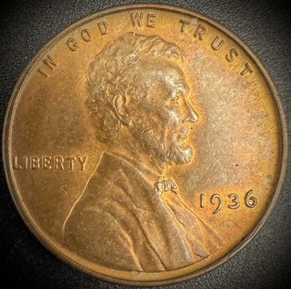 1936 Lincoln Wheat Cent Penny0