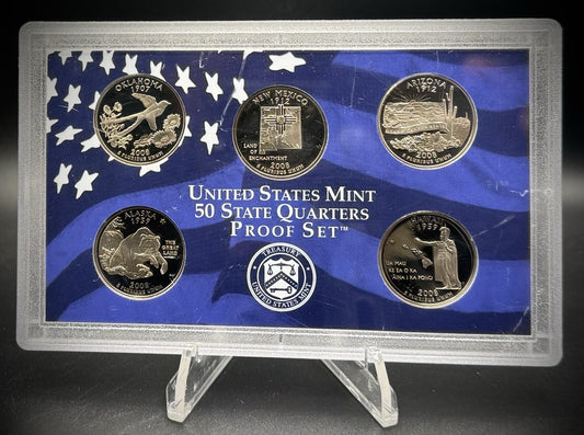 2008-S State Quarter GEM PROOF Clad 5 Coin Set w 2008 US Mint Box and COA0
