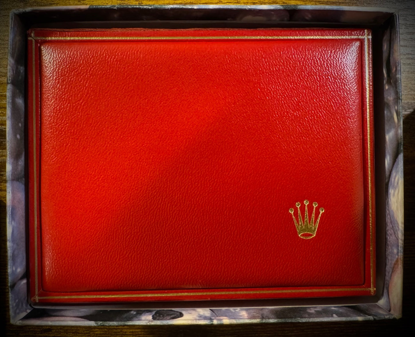 Authentic ROLEX DATEJUST Empty Wood Watch Box W WALLET Book Paperwork Tag Pillow3