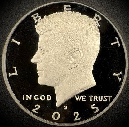 2025-S Kennedy Half Dollar GEM PROOF Clad DEEP ULTRA CAMEO Coin From US Mint Set0