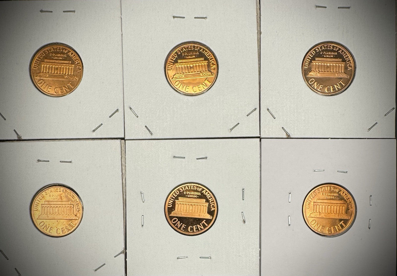 1975 1976 1977 1978 1979 S Type 1 & 2 Lincoln Memorial PROOF Cent 6 Coin Set Lot1