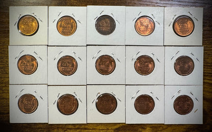 Lincoln Wheat Cent 1945-S 1950-S 1951-D 1953-D 1954-D&S 41 Coin Overstock Lot10