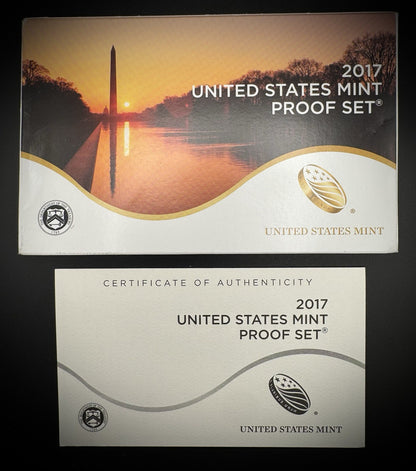 2017-S ATB Quarter GEM PROOF Clad 5 Coin Set w 2017 US Mint Box and COA2
