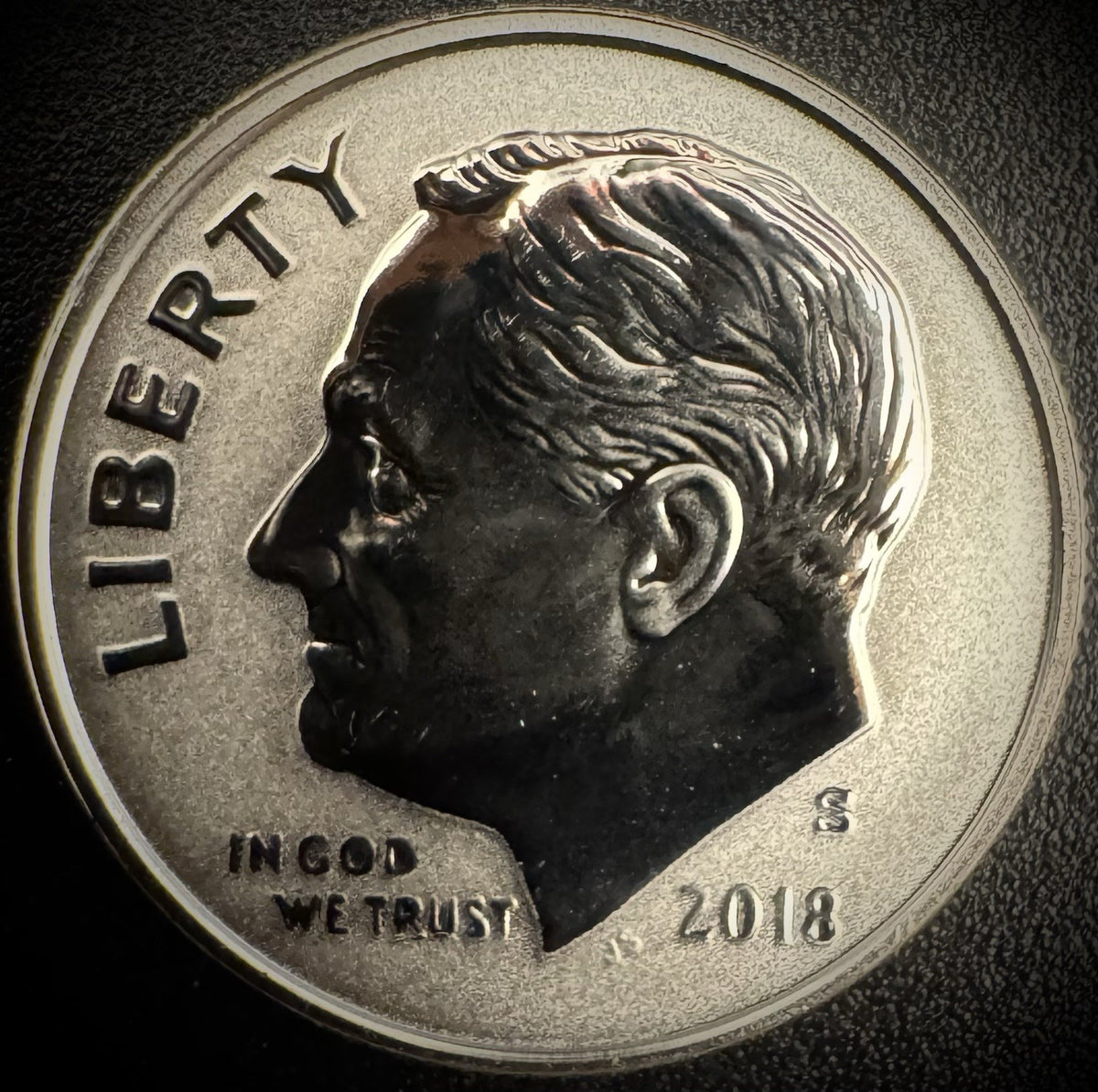 2018-S GEM REVERSE PROOF Roosevelt 90% SILVER Dime 10C DEEP ULTRA CAMEO Coin0