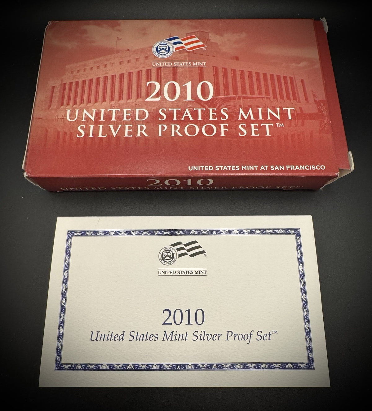 2010-S 90% SILVER America the Beautiful PROOF Quarter Set w 2010 US MINT Box COA3