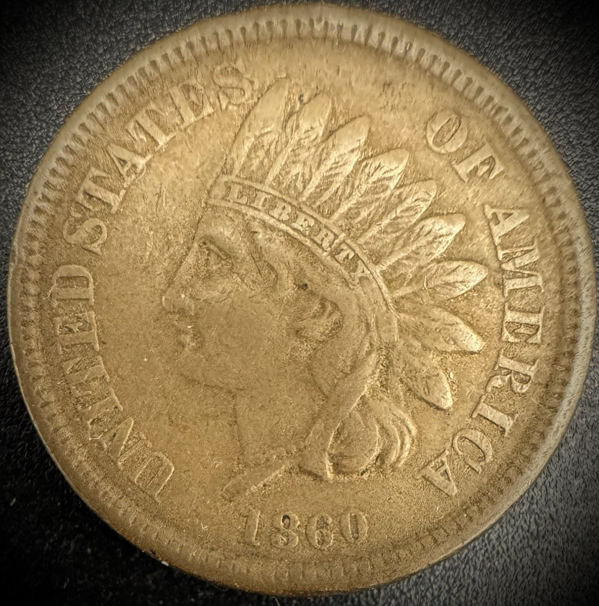 1860 Indian Head Cent Penny VF Copper-Nickel Liberty0