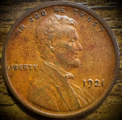 1921 Lincoln Wheat Cent Penny XF0