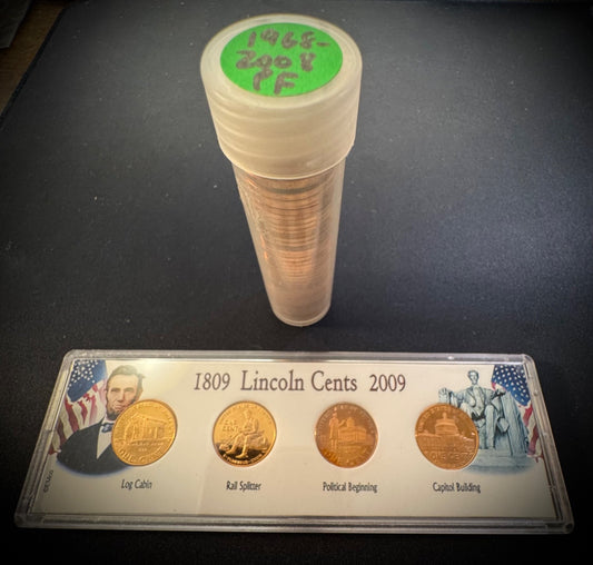 1968-2009-S PROOF Lincoln Memorial & Bicentennial Cent 45 Coin Set0