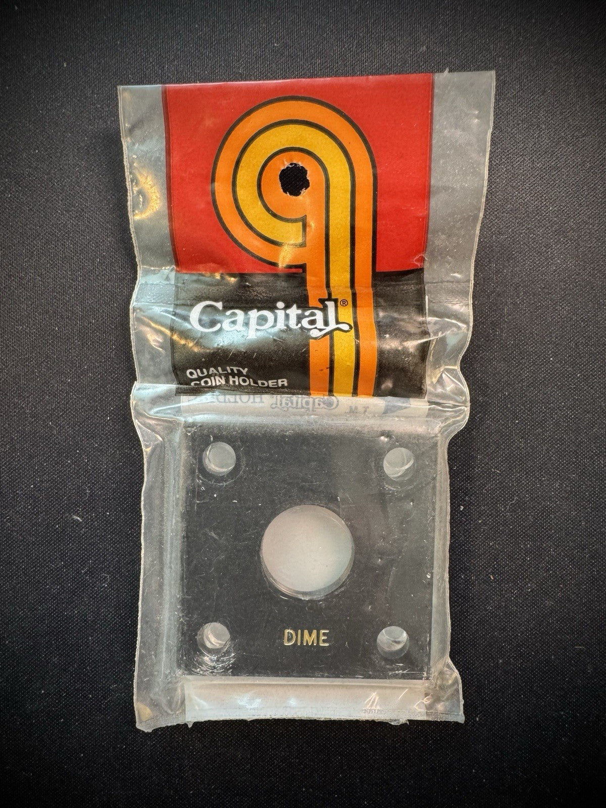 Capital Plastic Holder For 10 Cent Dime 2x2 Black Quality Coin Holder Display0