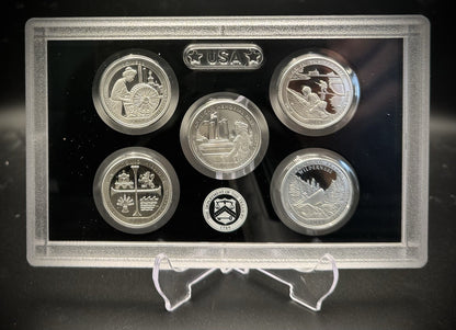 2019-S .999 SILVER America the Beautiful Quarter Set w 2019 US MINT Box COA1