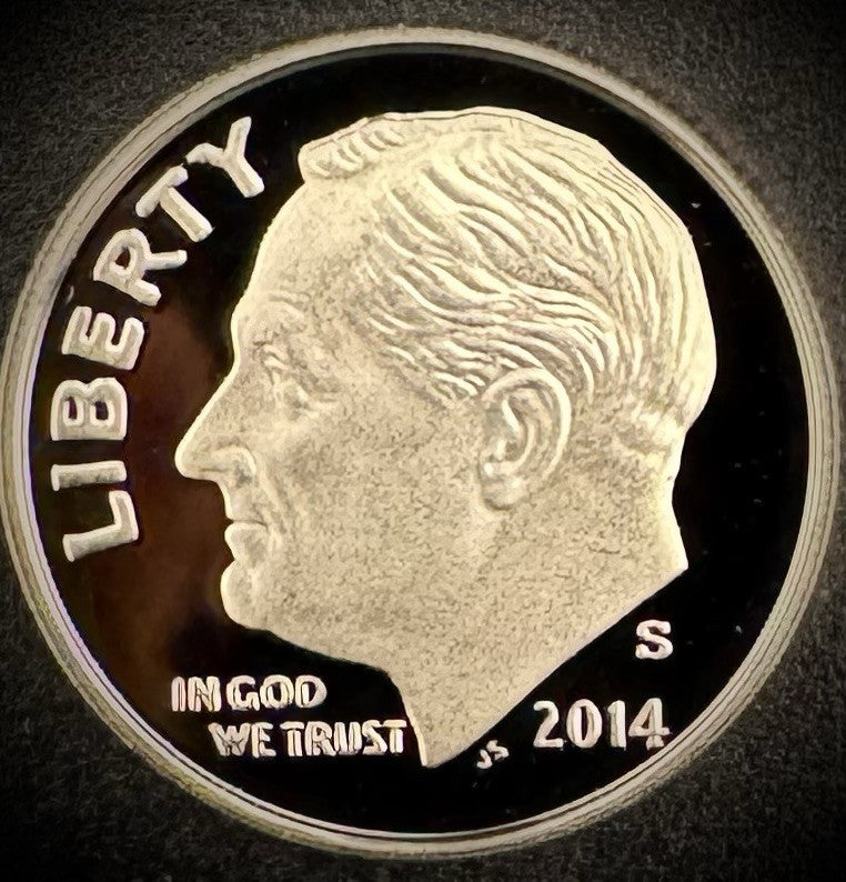 2014-S GEM PROOF Roosevelt Dime 10C Clad DEEP CAMEO Coin0