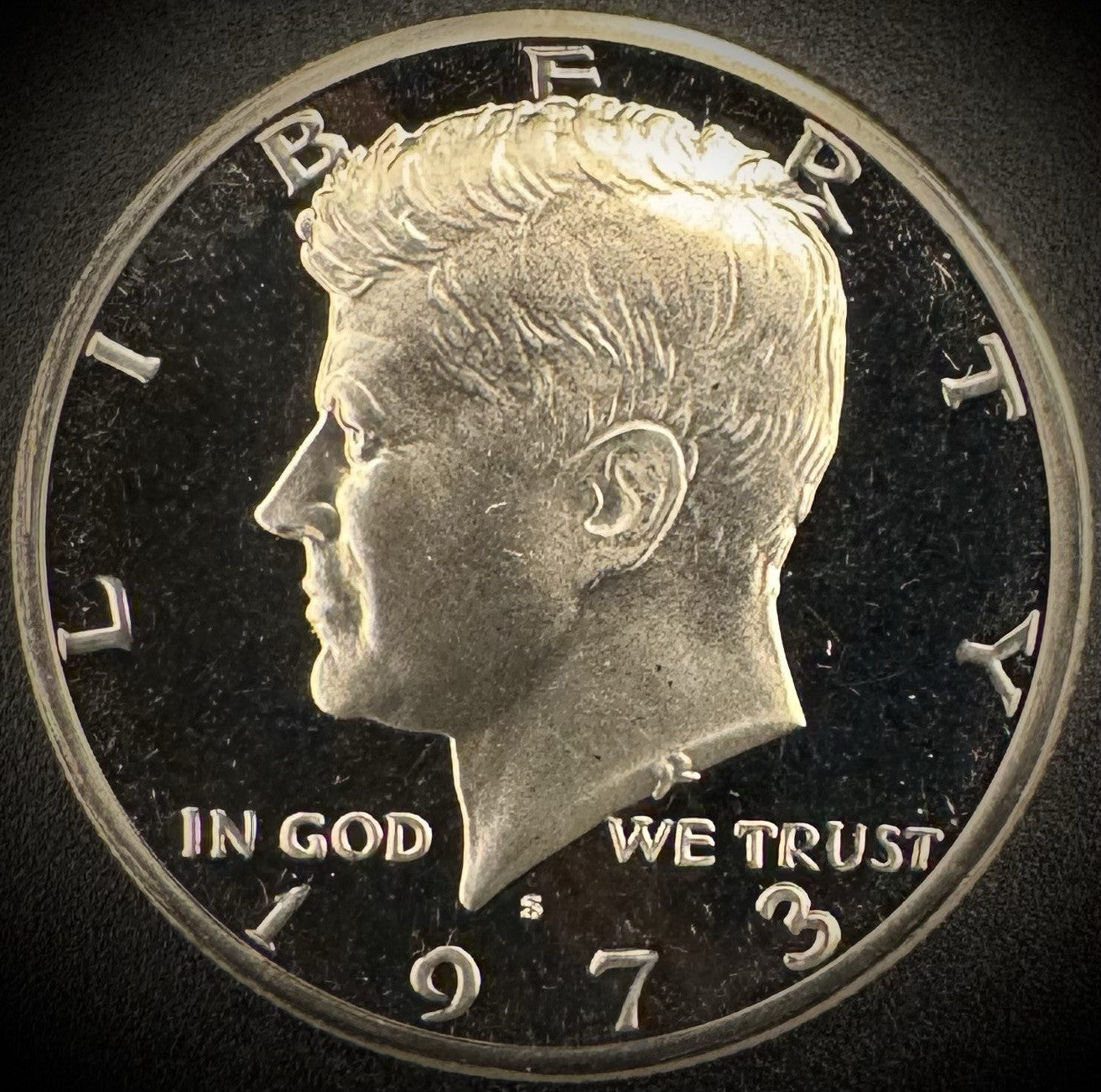1973-S Kennedy Half Dollar GEM PROOF Clad 50C DEEP ULTRA CAMEO0