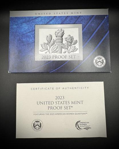 2023-S American Women Quarter GEM PROOF Clad 5 Coin Set w 2023 US MINT Box COA2