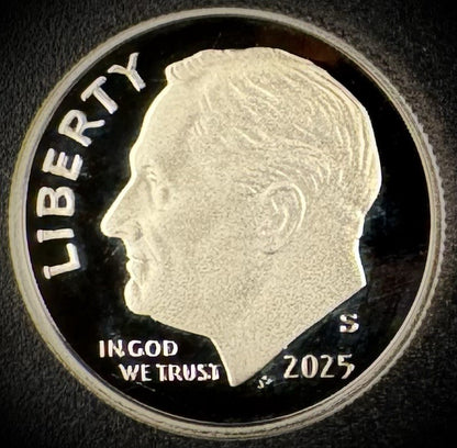 2025-S Roosevelt Dime Uncirculated GEM PROOF Coin From US Mint Proof Set0
