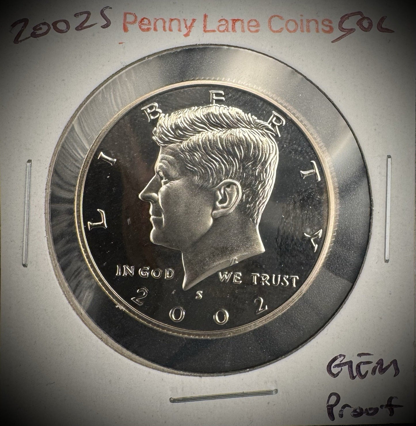 2002-S GEM PROOF Kennedy Half Dollar Clad 50C DEEP ULTRA CAMEO #32